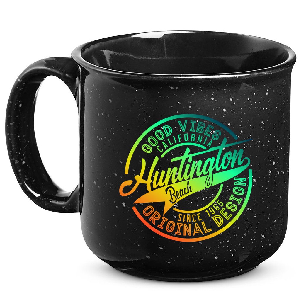 Huntington Beach Good Vibes Original Design 15oz Campfire Ceramic Mug