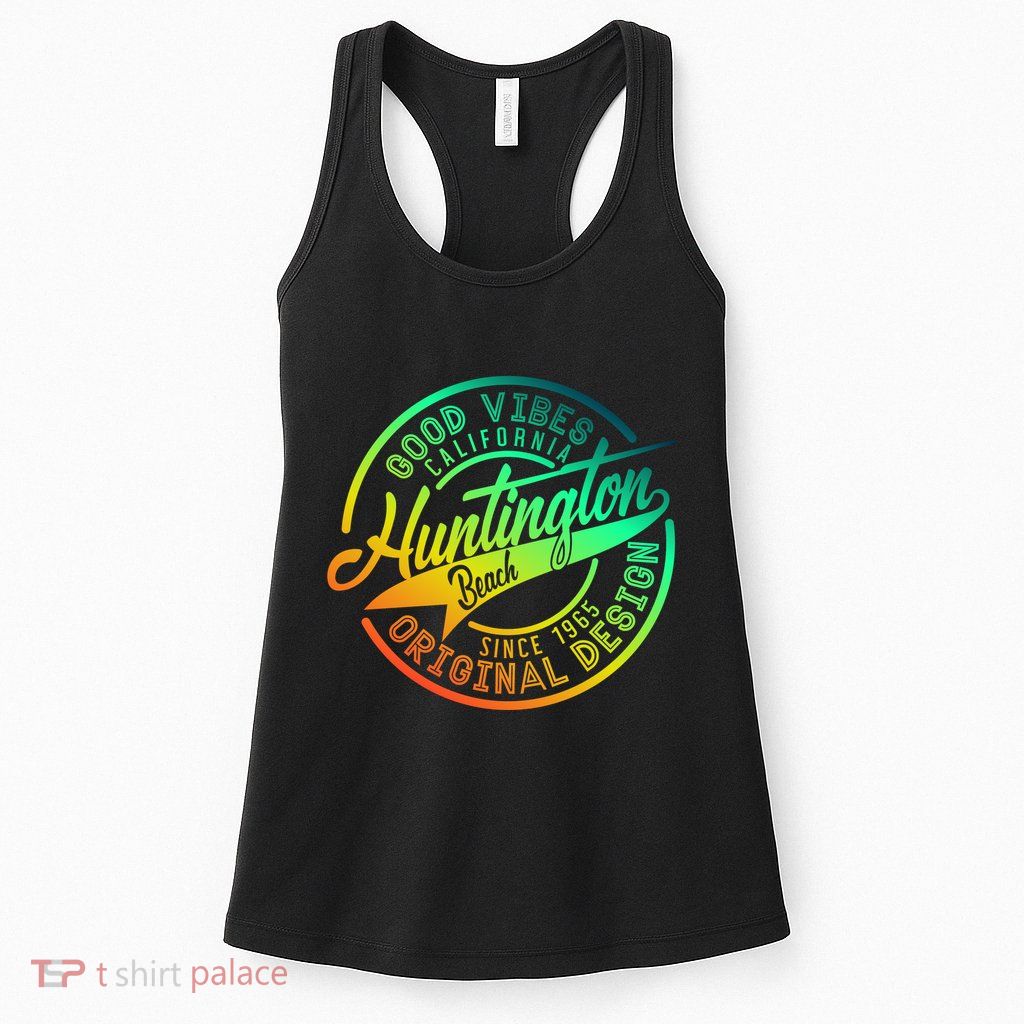 Huntington Beach Good Vibes Original Design Womens Tank Top