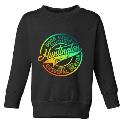 Huntington Beach Good Vibes Original Design Toddler Sweatshirt