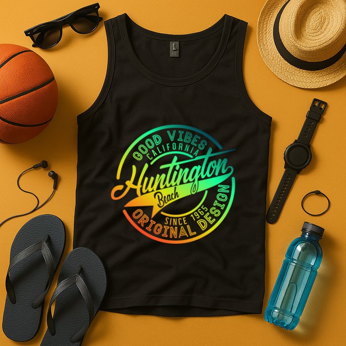 Huntington Beach Good Vibes Original Design Tank Top