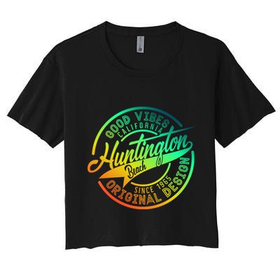 Huntington Beach Good Vibes Original Design Crop Top