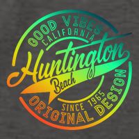 Huntington Beach Good Vibes Original Design Vector Backpack