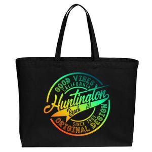 Huntington Beach Good Vibes Original Design Cotton Canvas Jumbo Tote