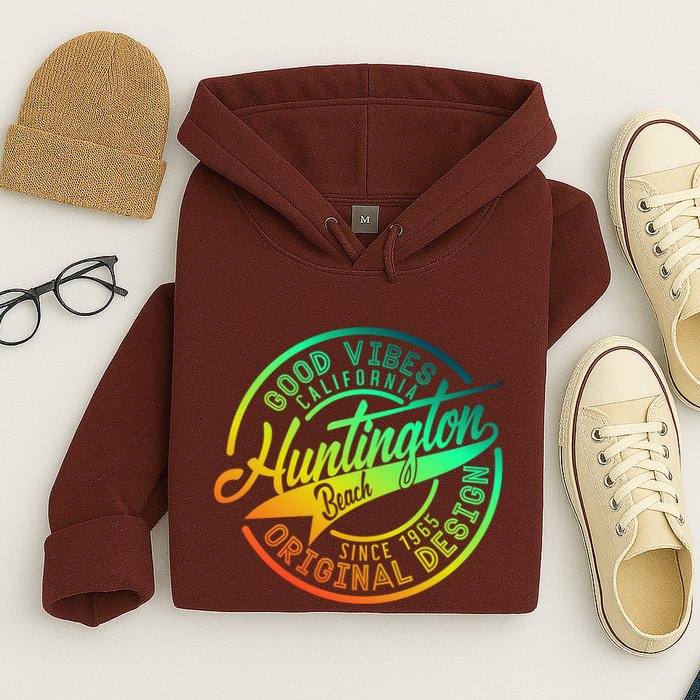 Huntington Beach Good Vibes Original Design Hoodie