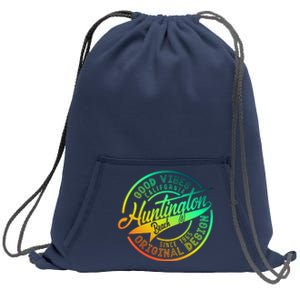 Huntington Beach Good Vibes Original Design Sweatshirt Cinch Pack Bag