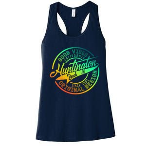 Huntington Beach Good Vibes Original Design Women's Racerback Tank