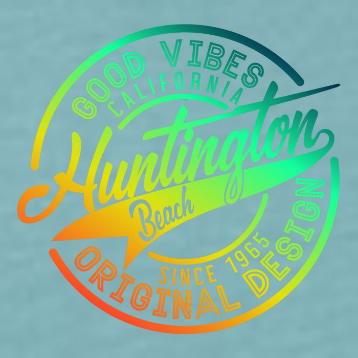 Huntington Beach Good Vibes Original Design Sueded Cloud Jersey T-Shirt