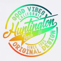 Huntington Beach Good Vibes Original Design Garment-Dyed Sweatshirt