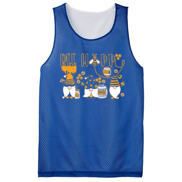 Happy Bee Gnome Honey Lover Beekeeping Gift Mesh Reversible Basketball Jersey Tank