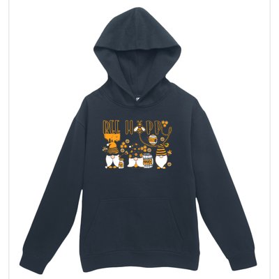 Happy Bee Gnome Honey Lover Beekeeping Gift Urban Pullover Hoodie