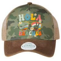 Hola Beaches Groovy Retro Funny Beach Vacation Summer Legacy Tie Dye Trucker Hat