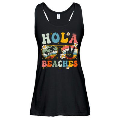 Hola Beaches Groovy Retro Funny Beach Vacation Summer Ladies Essential Flowy Tank
