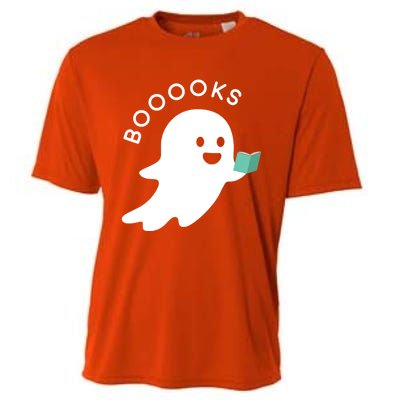 Halloween Booooks Ghost Reading Boo Read Books Library Great Gift Cooling Performance Crew T-Shirt