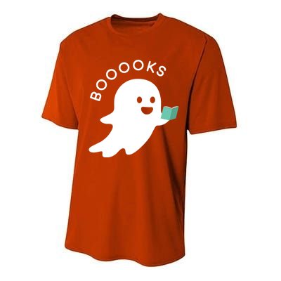 Halloween Booooks Ghost Reading Boo Read Books Library Great Gift Performance Sprint T-Shirt