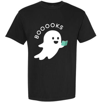 Halloween Booooks Ghost Reading Boo Read Books Library Great Gift Garment-Dyed Heavyweight T-Shirt