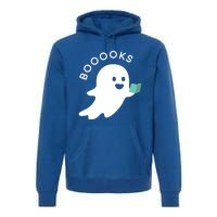 Halloween Booooks Ghost Reading Boo Read Books Library Great Gift Premium Hoodie