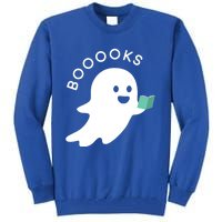 Halloween Booooks Ghost Reading Boo Read Books Library Great Gift Tall Sweatshirt