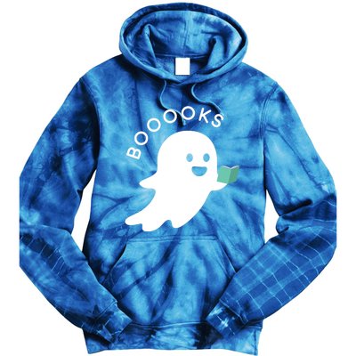 Halloween Booooks Ghost Reading Boo Read Books Library Great Gift Tie Dye Hoodie