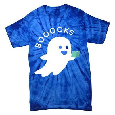 Halloween Booooks Ghost Reading Boo Read Books Library Great Gift Tie-Dye T-Shirt