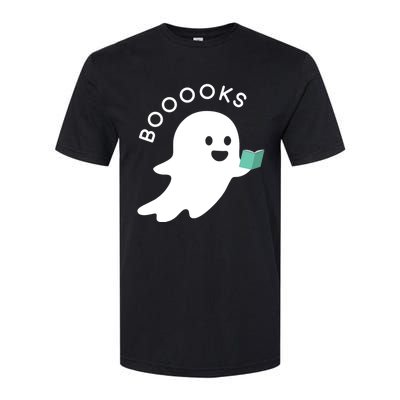 Halloween Booooks Ghost Reading Boo Read Books Library Great Gift Softstyle CVC T-Shirt