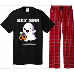 Hey Boo Ghost Trick Or Treat Funny Gift Pajama Set