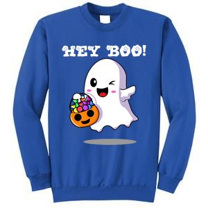 Hey Boo Ghost Trick Or Treat Funny Gift Sweatshirt