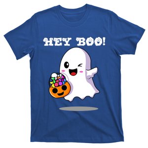 Hey Boo Ghost Trick Or Treat Funny Gift T-Shirt