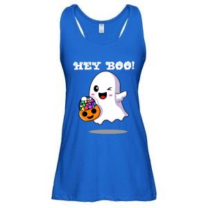 Hey Boo Ghost Trick Or Treat Funny Gift Ladies Essential Flowy Tank