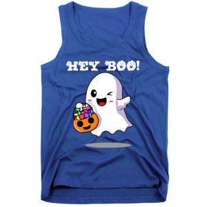 Hey Boo Ghost Trick Or Treat Funny Gift Tank Top