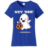 Hey Boo Ghost Trick Or Treat Funny Gift Women's T-Shirt