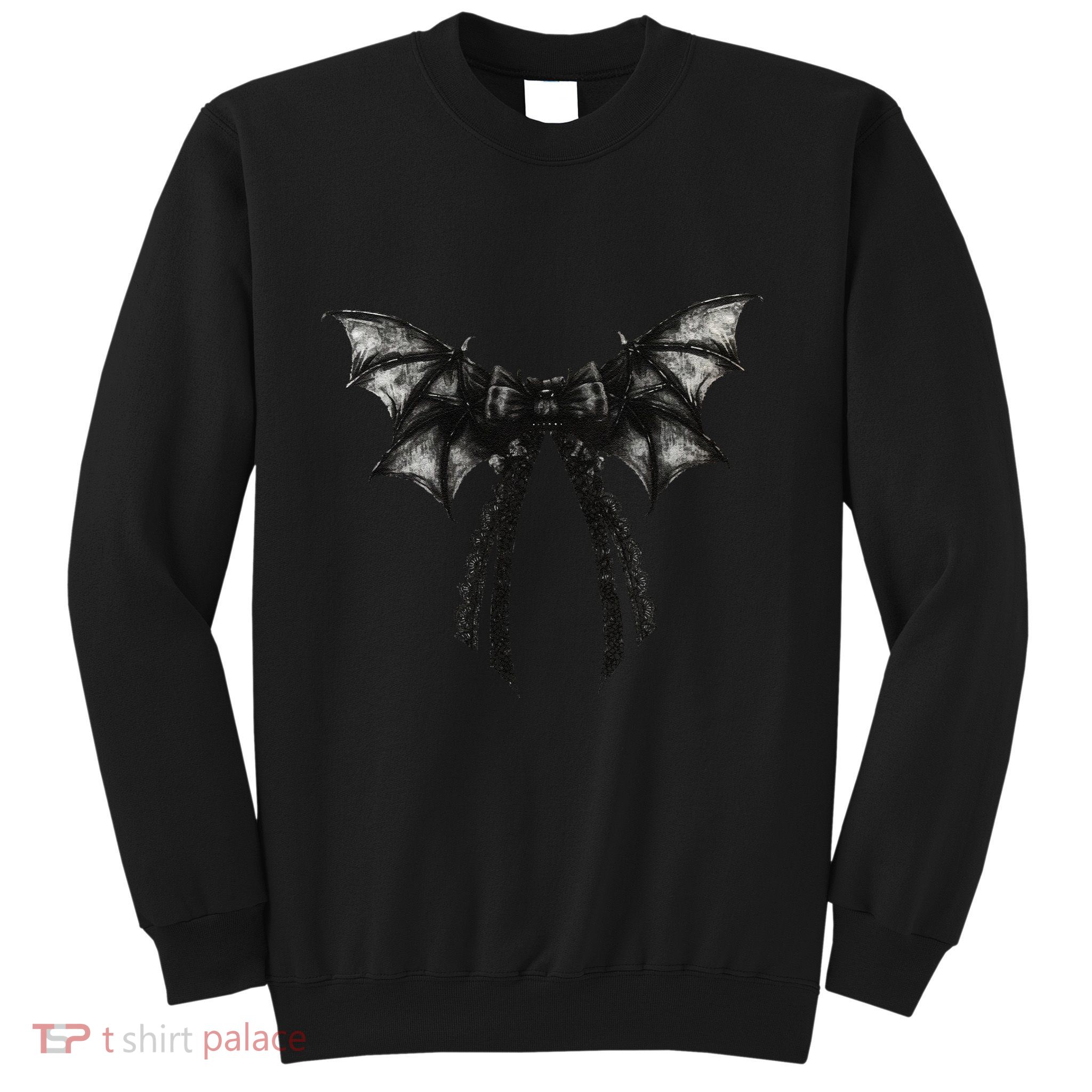 Halloween Bat Gothic Coquette Bow Retro Halloween Sweatshirt