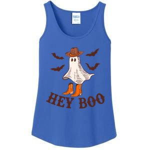 Hey Boo Ghost Western Cow Funny Halloween Spooky Cute Gift Ladies Essential Tank