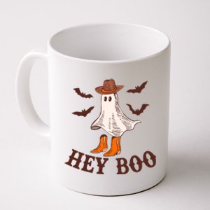 Hey Boo Ghost Western Cow Funny Halloween Spooky Cute Gift Coffee Mug