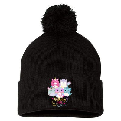 Happy Birthday Girl Squish Squad Mallow Girl Cute Pom Pom 12in Knit Beanie