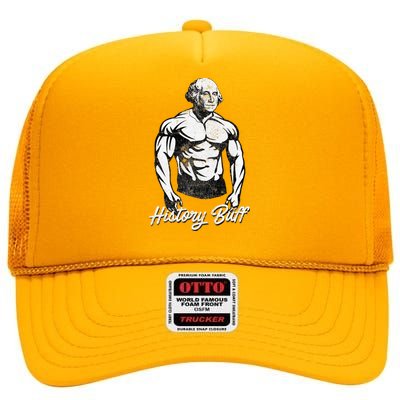 History Buff George Washington High Crown Mesh Back Trucker Hat