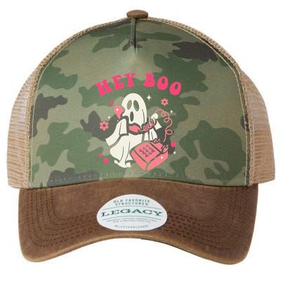 Hey Boo Ghost Halloween Legacy Tie Dye Trucker Hat