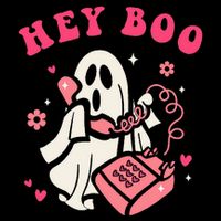 Hey Boo Ghost Halloween Long Sleeve Shirt