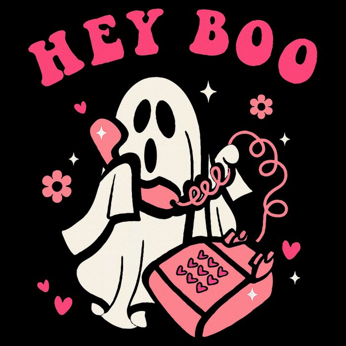 Hey Boo Ghost Halloween Long Sleeve Shirt