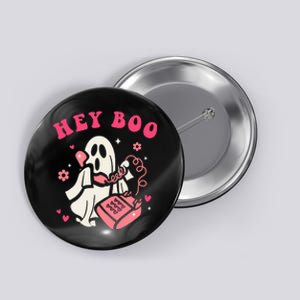 Hey Boo Ghost Halloween Button