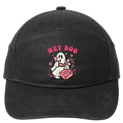 Hey Boo Ghost Halloween 7-Panel Snapback Hat