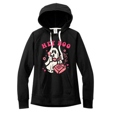 Hey Boo Ghost Halloween Women's Fleece Hoodie