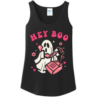 Hey Boo Ghost Halloween Ladies Essential Tank