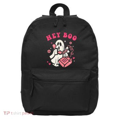 Hey Boo Ghost Halloween 16 in Basic Backpack