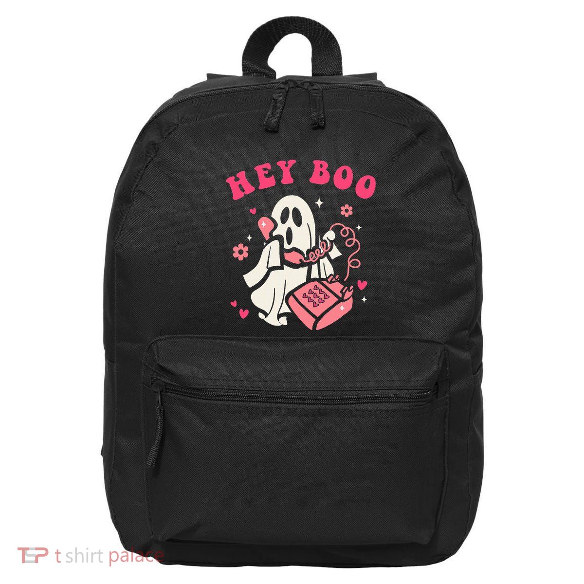 Hey Boo Ghost Halloween 16 in Basic Backpack