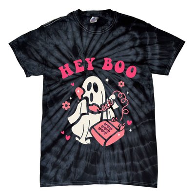 Hey Boo Ghost Halloween Tie-Dye T-Shirt