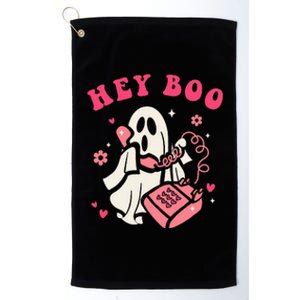 Hey Boo Ghost Halloween Platinum Collection Golf Towel