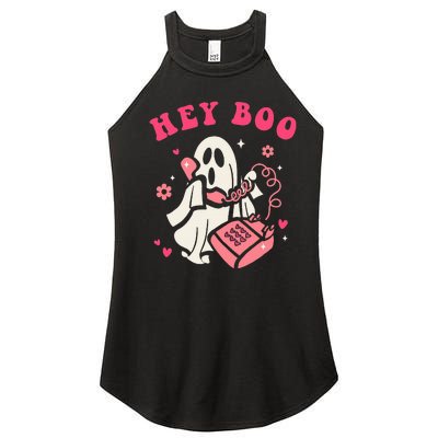 Hey Boo Ghost Halloween Women's Perfect Tri Rocker Tank