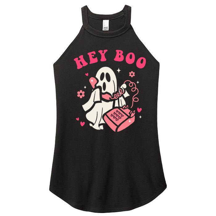 Hey Boo Ghost Halloween Women's Perfect Tri Rocker Tank