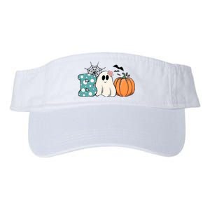 Halloween Boo Ghost And Pumpkin Valucap Bio-Washed Visor