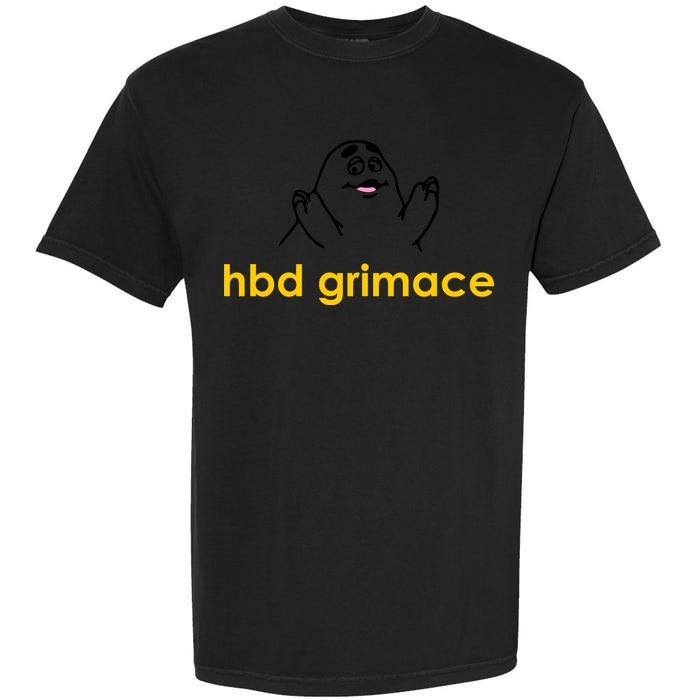 Happy Birthday Grimace HBD Funny Fast Food Meme Garment-Dyed Heavyweight T-Shirt